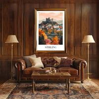 Stirling Castle Autumn View Travel Poster PosterGoat