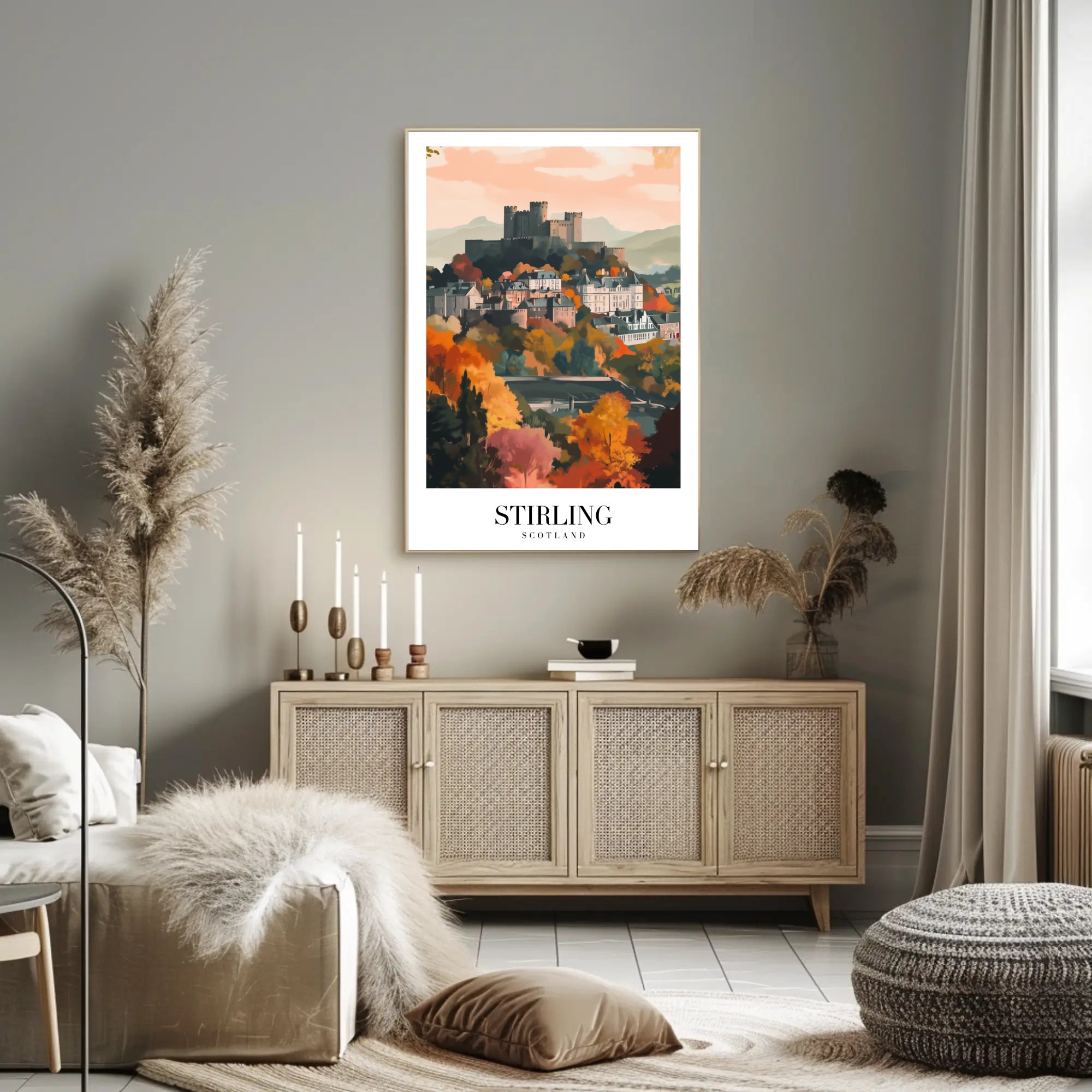 Stirling Castle Autumn View Travel Poster PosterGoat