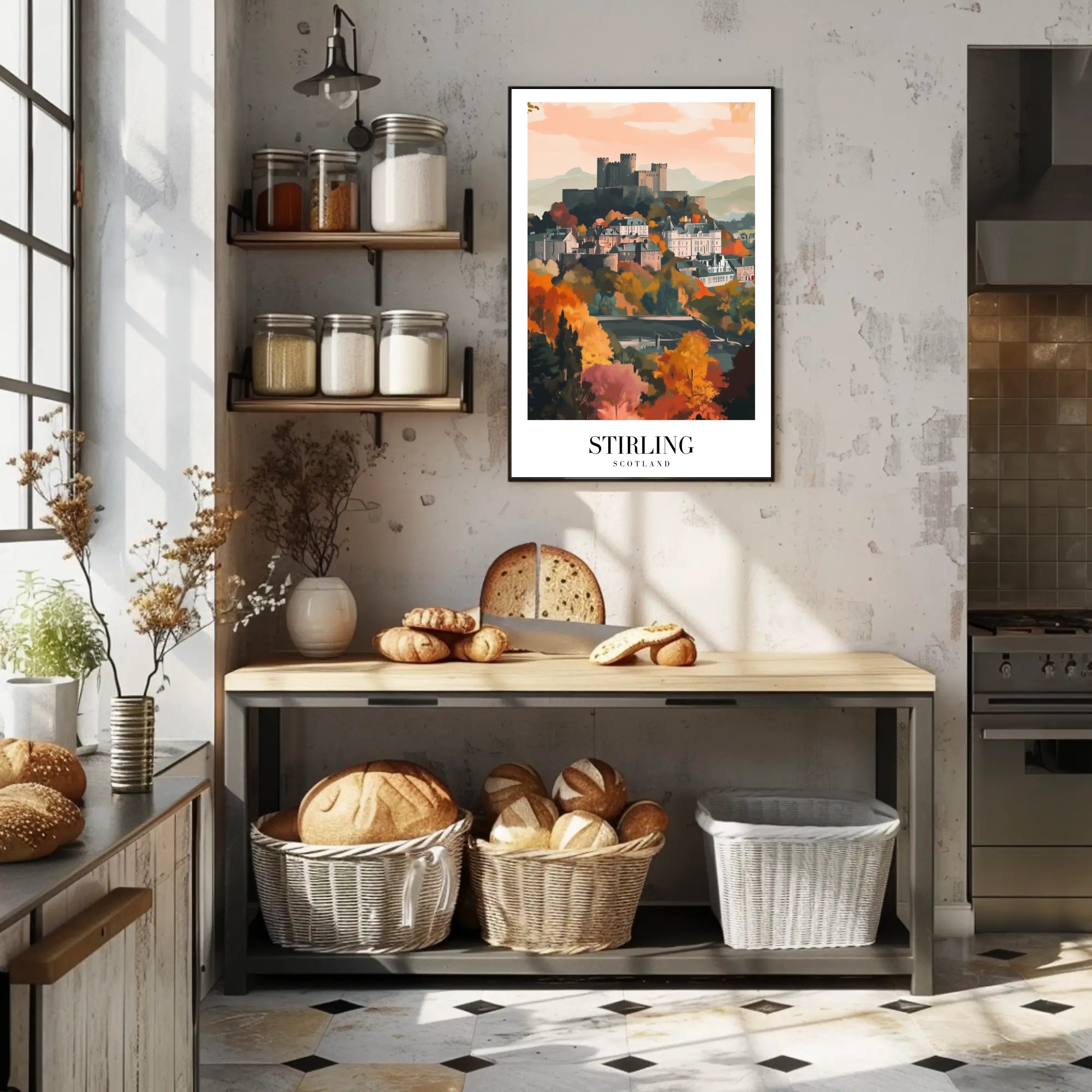 Stirling Castle Autumn View Travel Poster PosterGoat