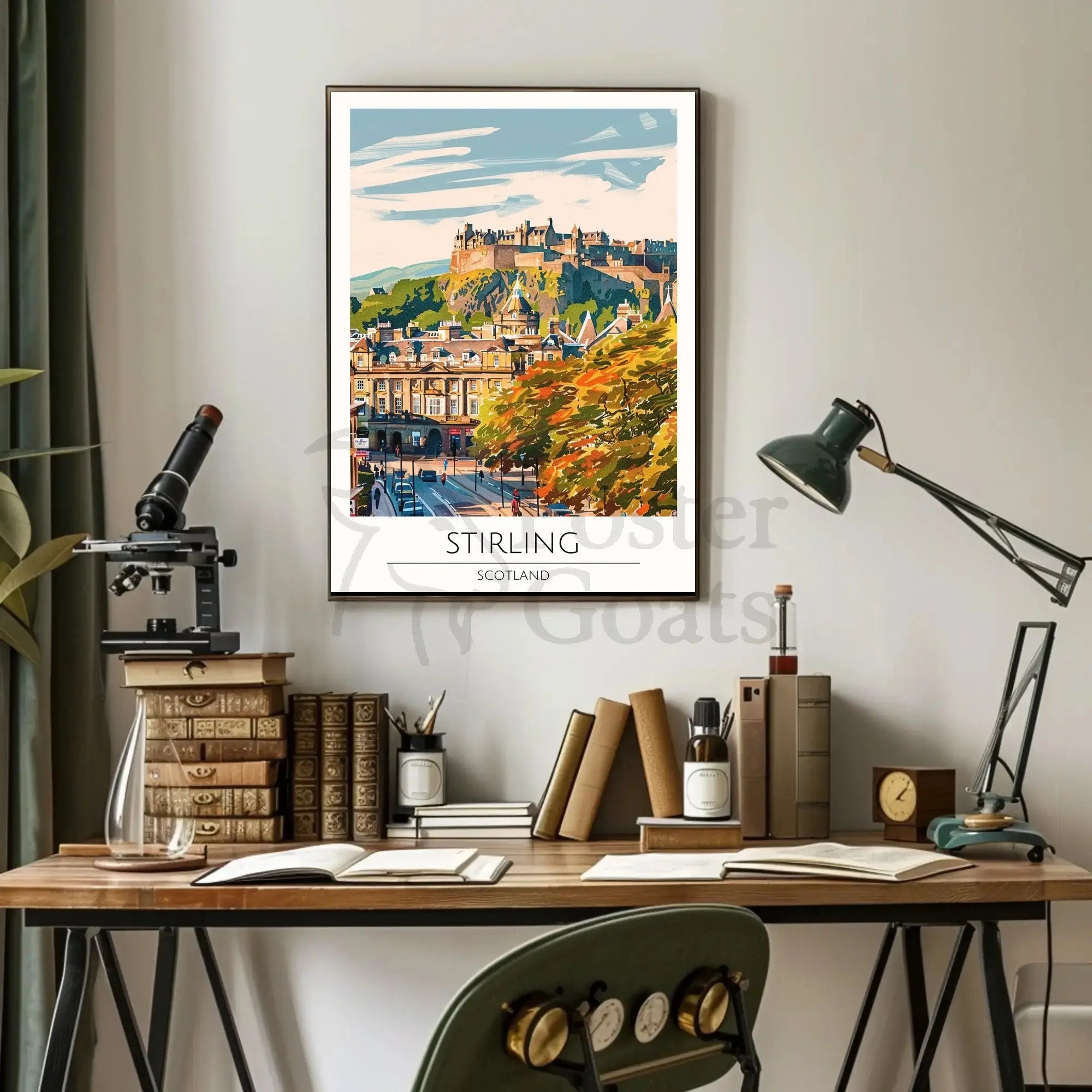 Stirling Castle Vintage Travel Poster PosterGoat