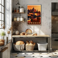 Stockholm Scenic View Vintage Travel Poster PosterGoat