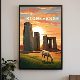 Stonehenge Scenic Sunrise Travel Poster PosterGoat