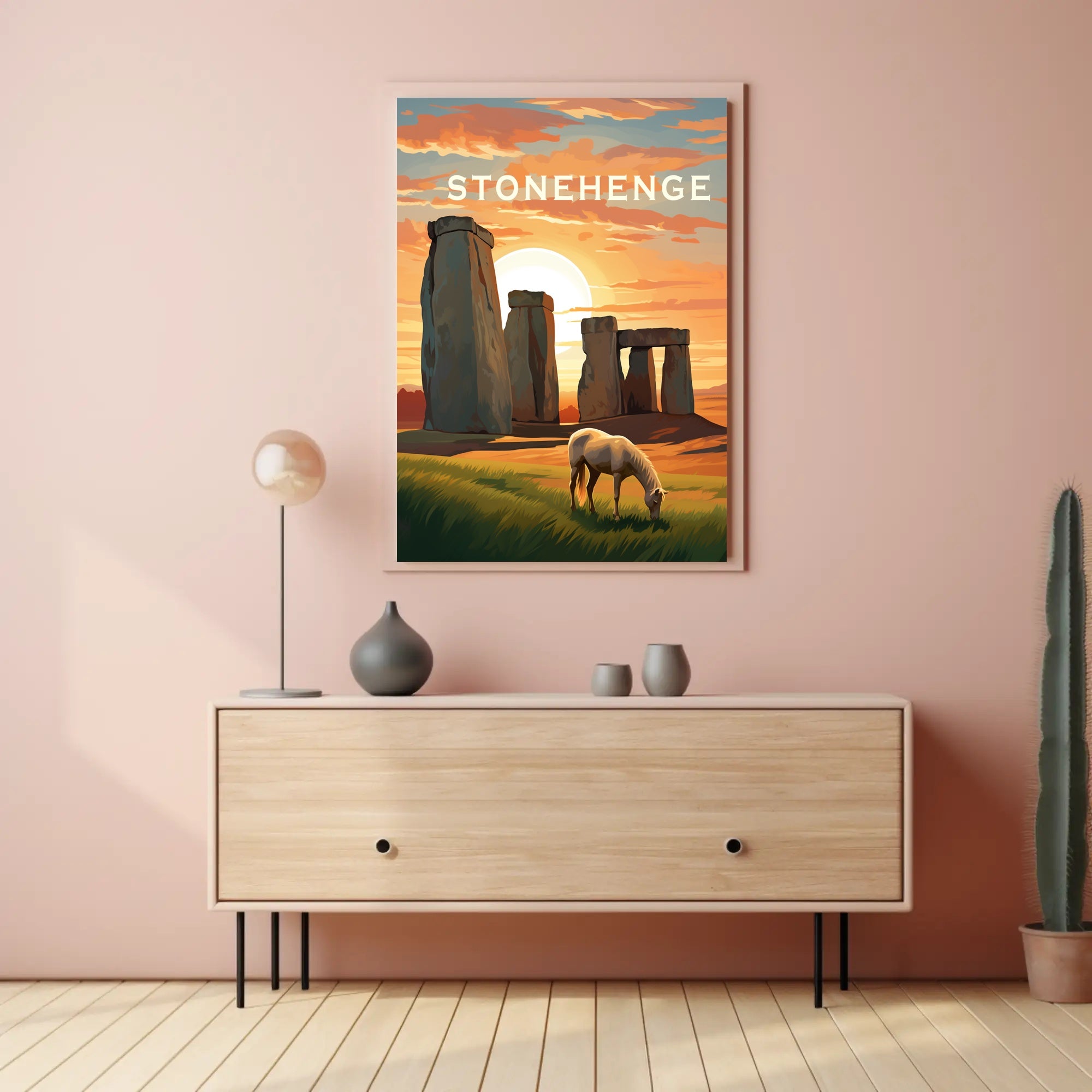 Stonehenge Scenic Sunrise Travel Poster PosterGoat