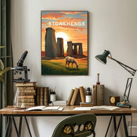 Stonehenge Scenic Sunrise Travel Poster PosterGoat