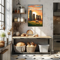 Stonehenge Scenic Sunrise Travel Poster PosterGoat