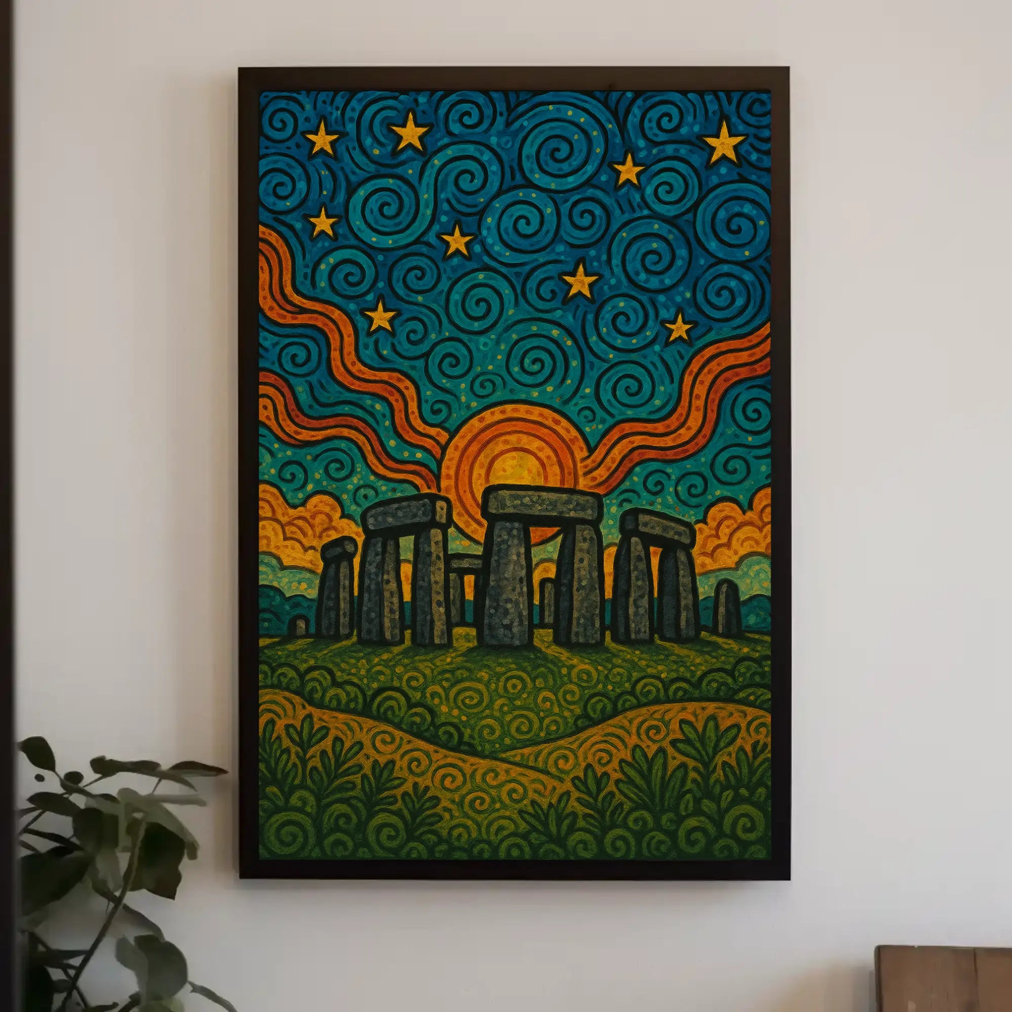 Stonehenge Starscape Artistic Pop Culture Poster PosterGoat
