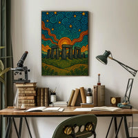 Stonehenge Starscape Artistic Pop Culture Poster PosterGoat