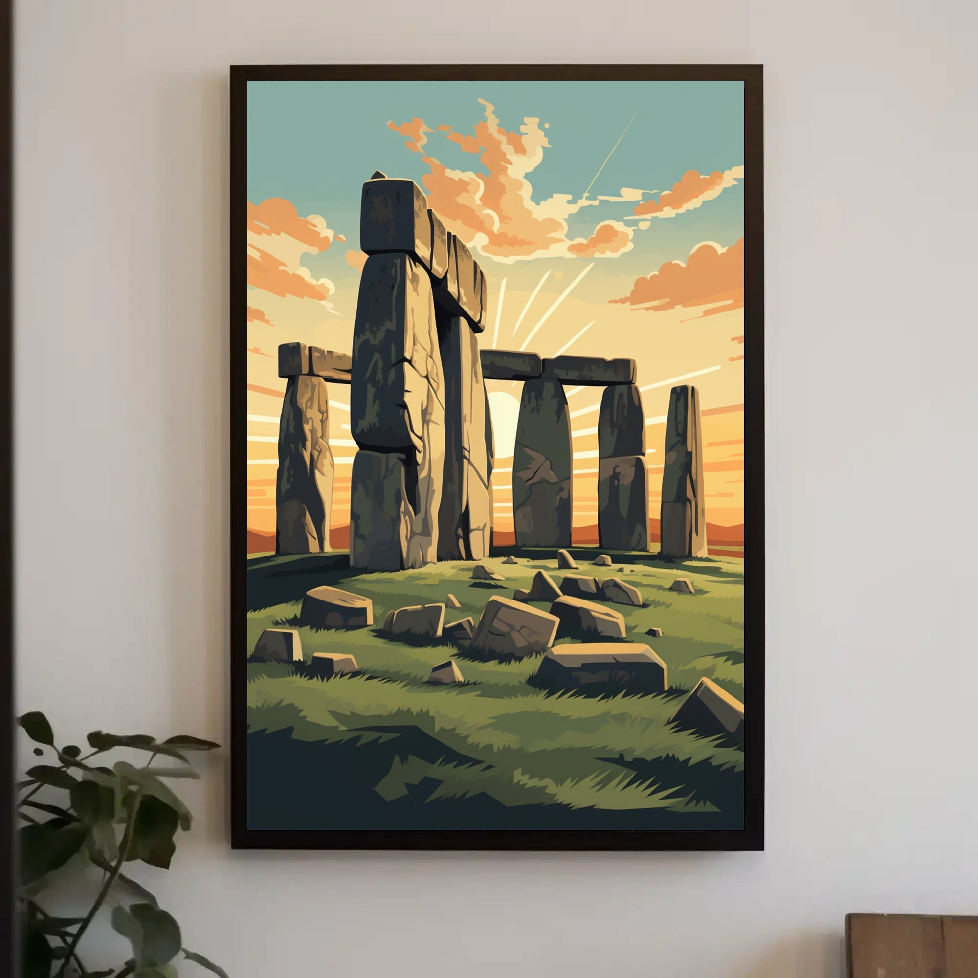 Stonehenge at Dusk: Majestic Cultural or Heritage Poster PosterGoat