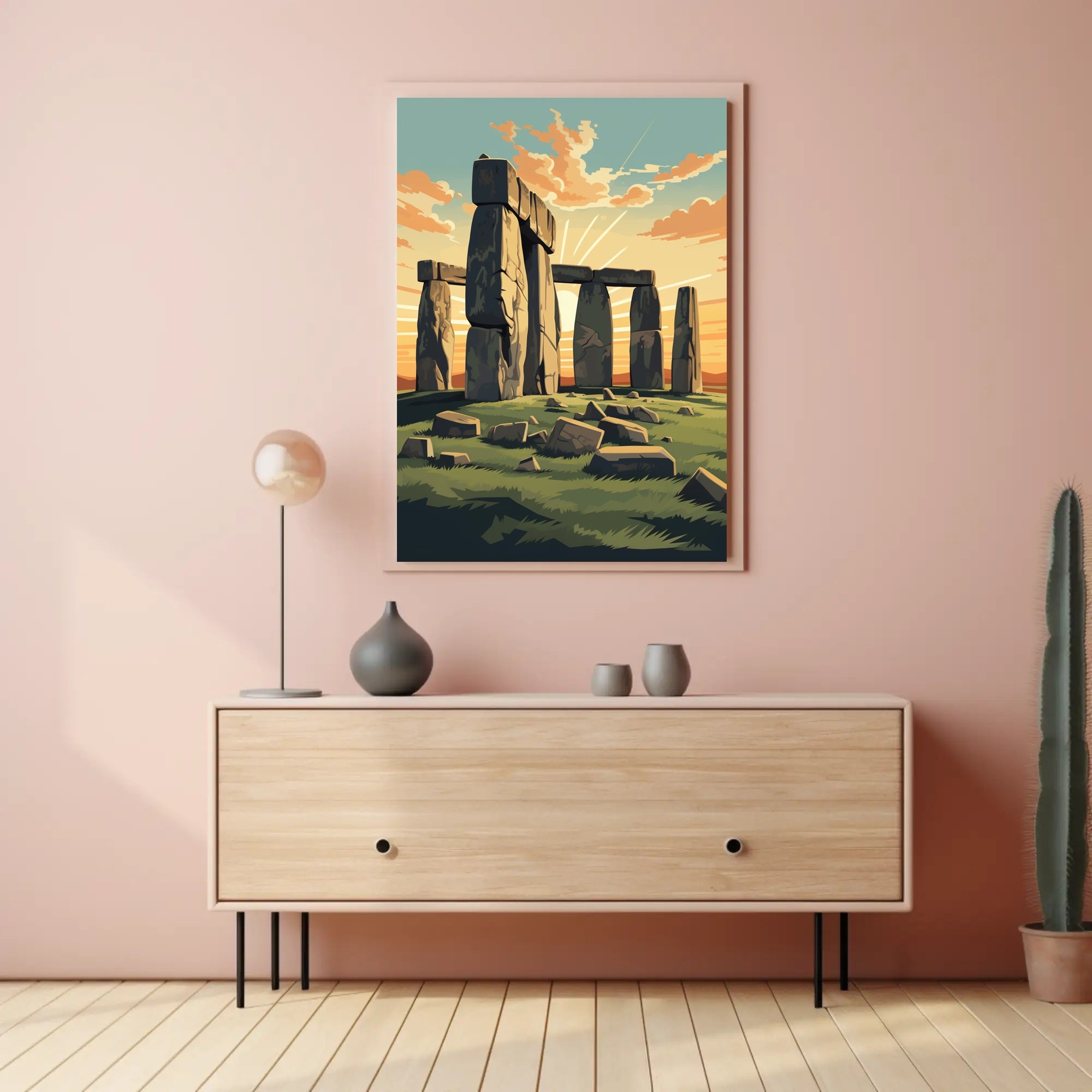 Stonehenge at Dusk: Majestic Cultural or Heritage Poster PosterGoat
