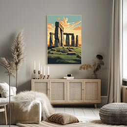 Stonehenge at Dusk: Majestic Cultural or Heritage Poster PosterGoat
