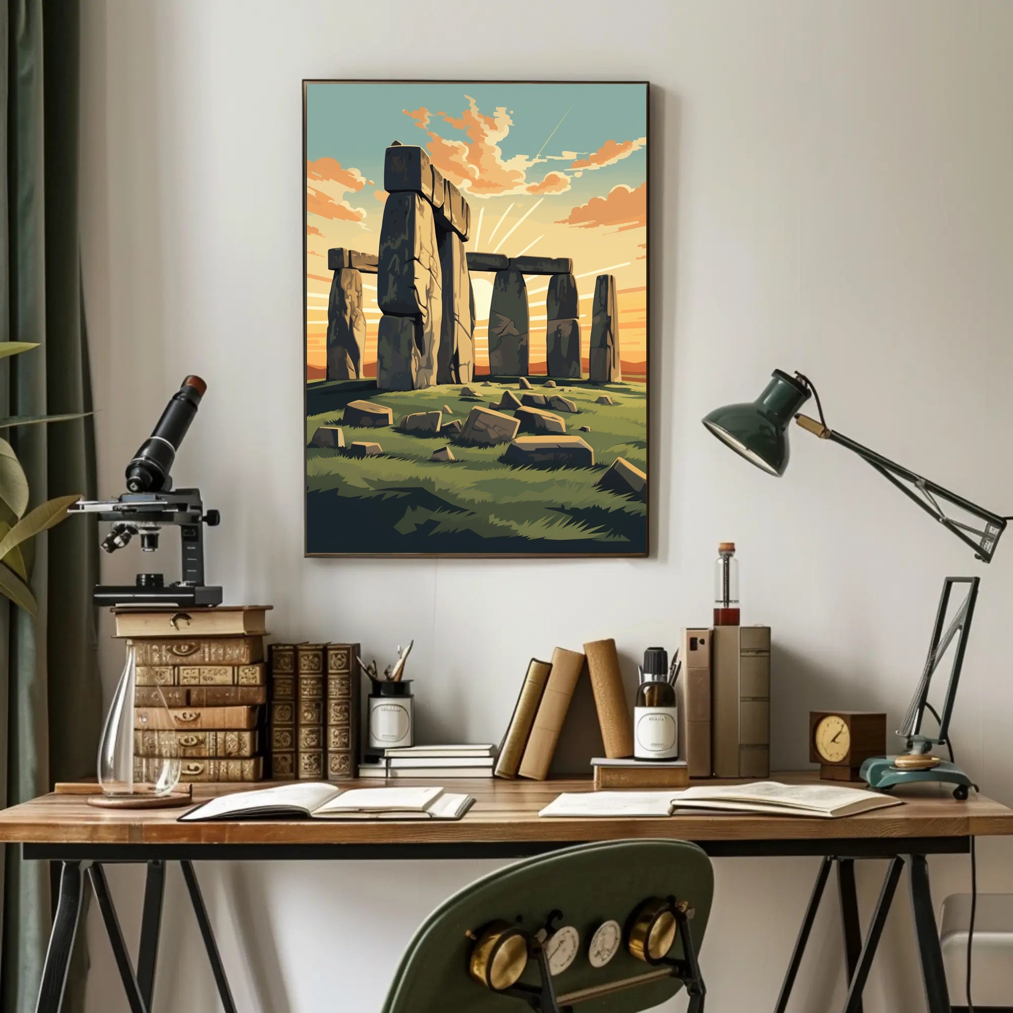 Stonehenge at Dusk: Majestic Cultural or Heritage Poster PosterGoat