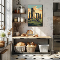 Stonehenge at Dusk: Majestic Cultural or Heritage Poster PosterGoat