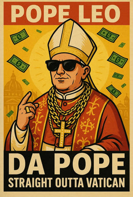 Straight Outta Vatican Humor Pop Culture Poster PosterGoat