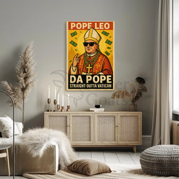 Straight Outta Vatican Humor Pop Culture Poster PosterGoat