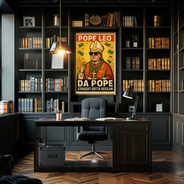 Straight Outta Vatican Humor Pop Culture Poster PosterGoat
