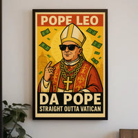 Straight Outta Vatican Humor Pop Culture Poster PosterGoat