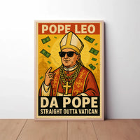 Straight Outta Vatican Humor Pop Culture Poster PosterGoat