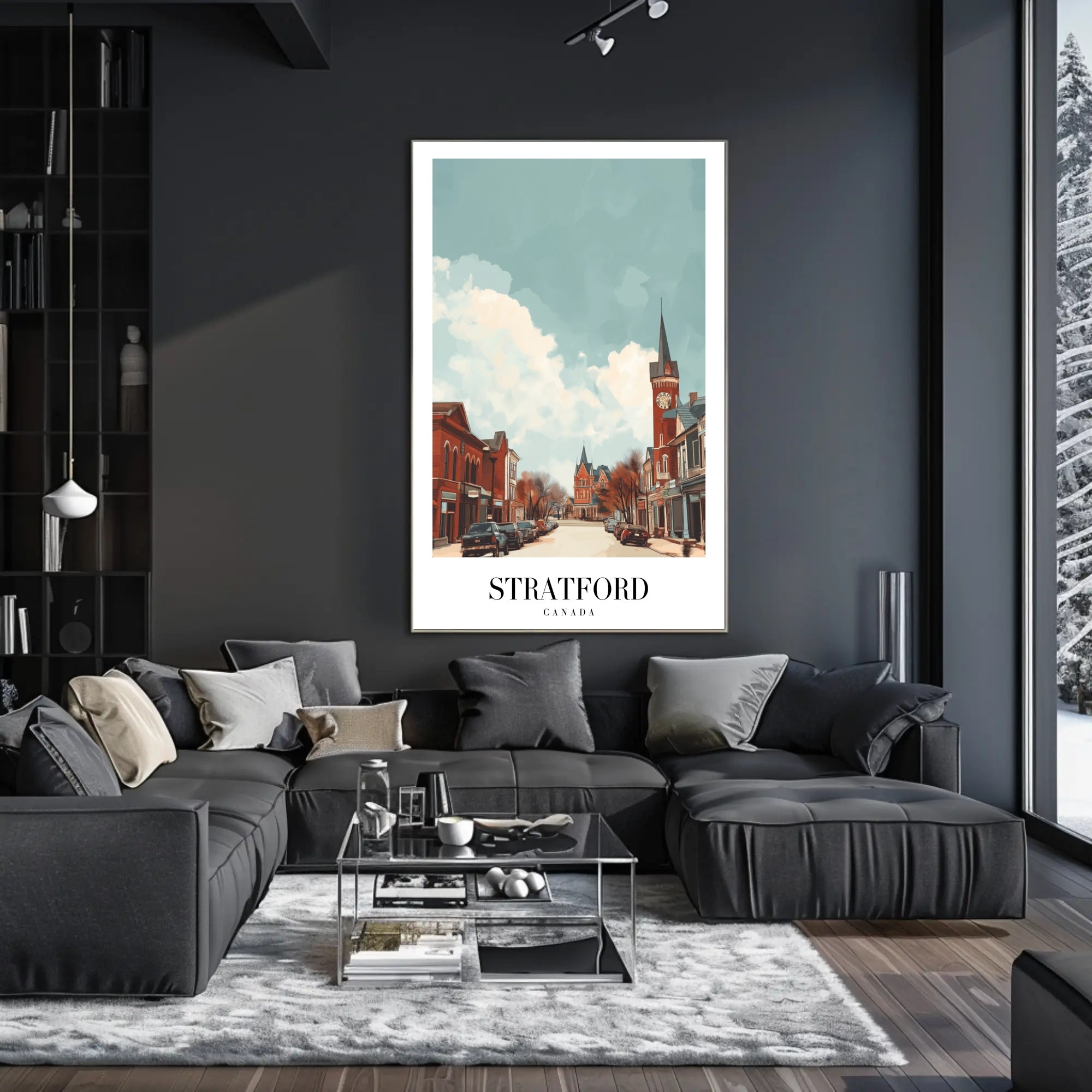 Stratford Street View: Vintage Buildings Urban or Cityscape Poster PosterGoat