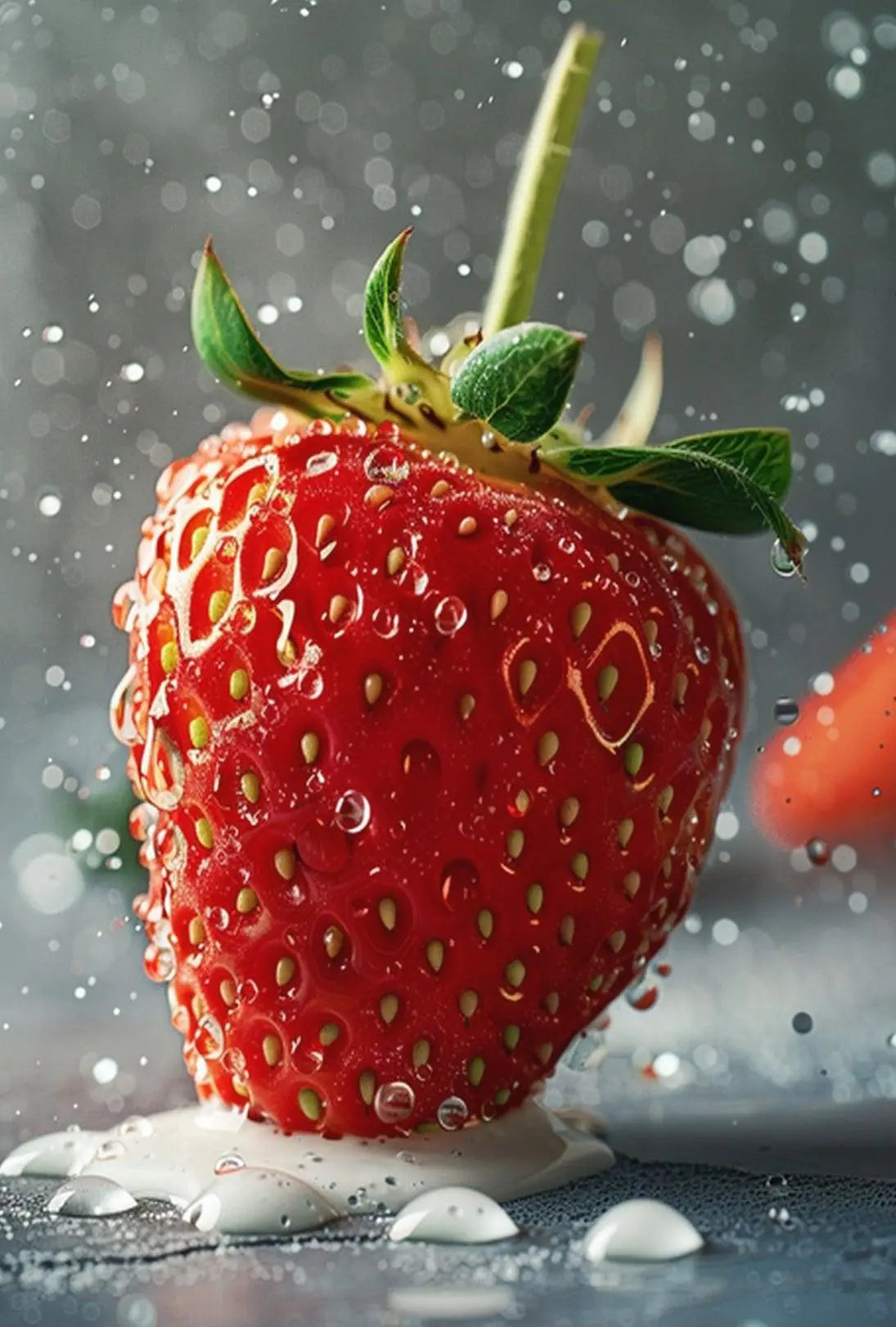 Strawberry Freshness Hyper-Realistic Art Print Poster PosterGoat