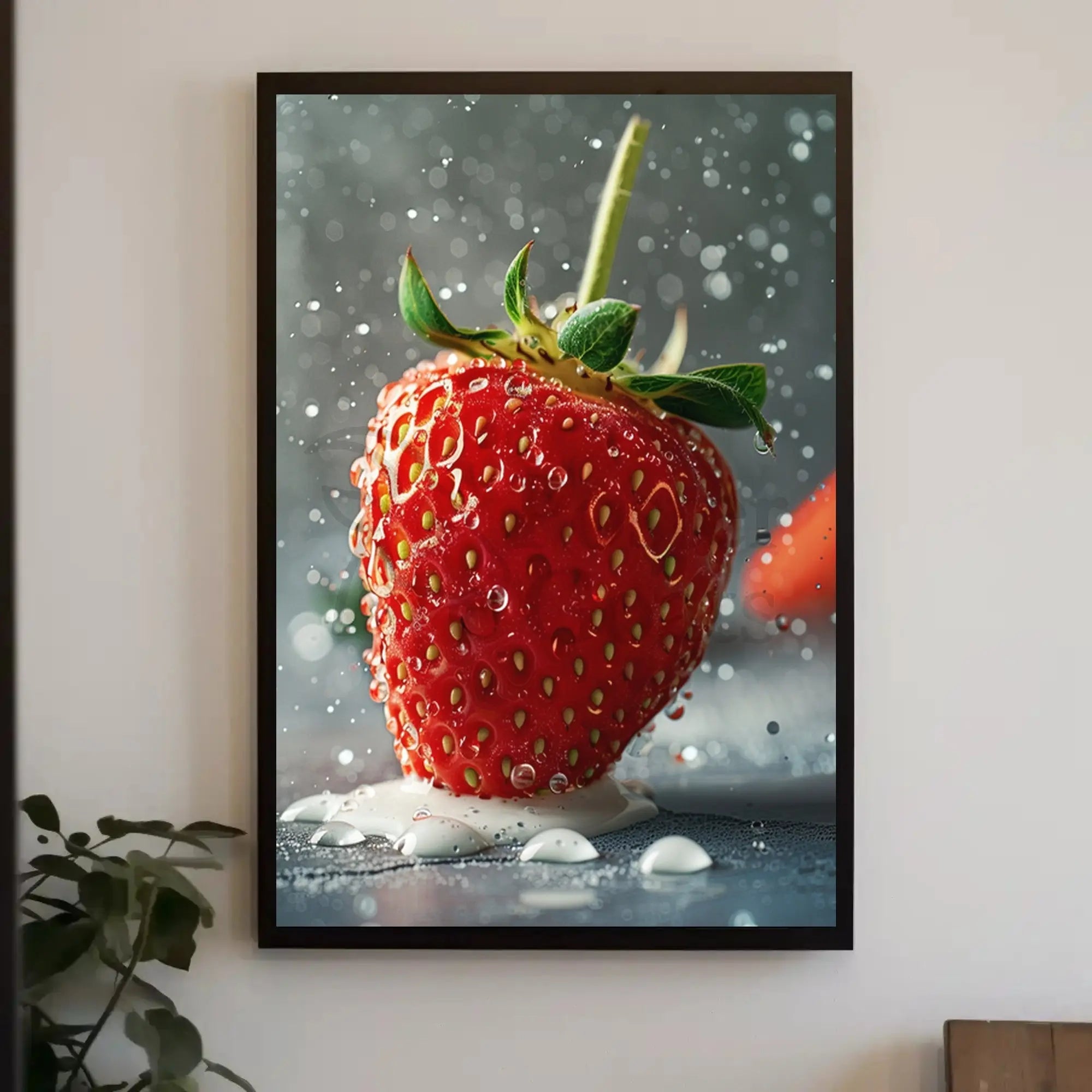 Strawberry Freshness Hyper-Realistic Art Print Poster PosterGoat