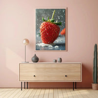 Strawberry Freshness Hyper-Realistic Art Print Poster PosterGoat