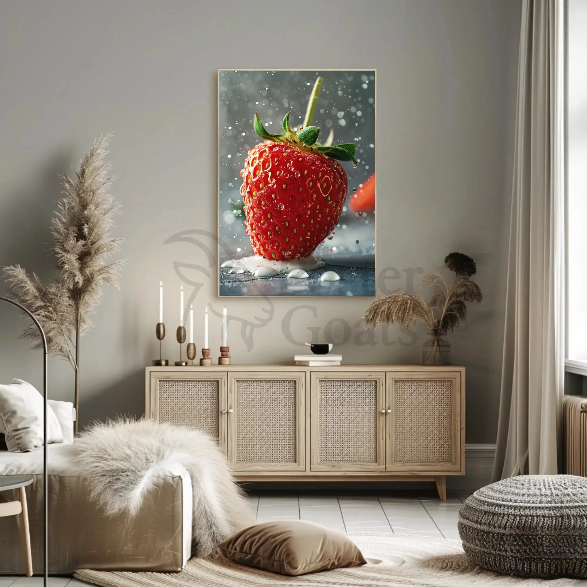 Strawberry Freshness Hyper-Realistic Art Print Poster PosterGoat