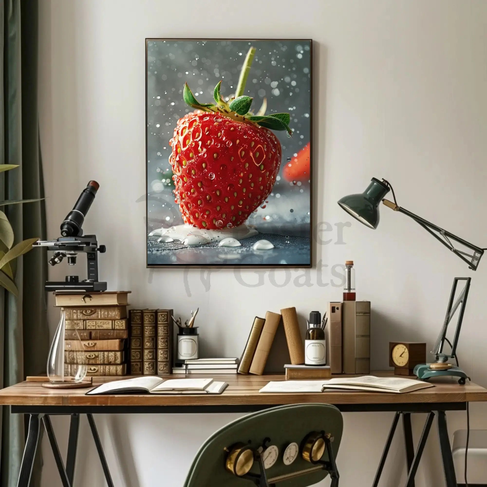 Strawberry Freshness Hyper-Realistic Art Print Poster PosterGoat