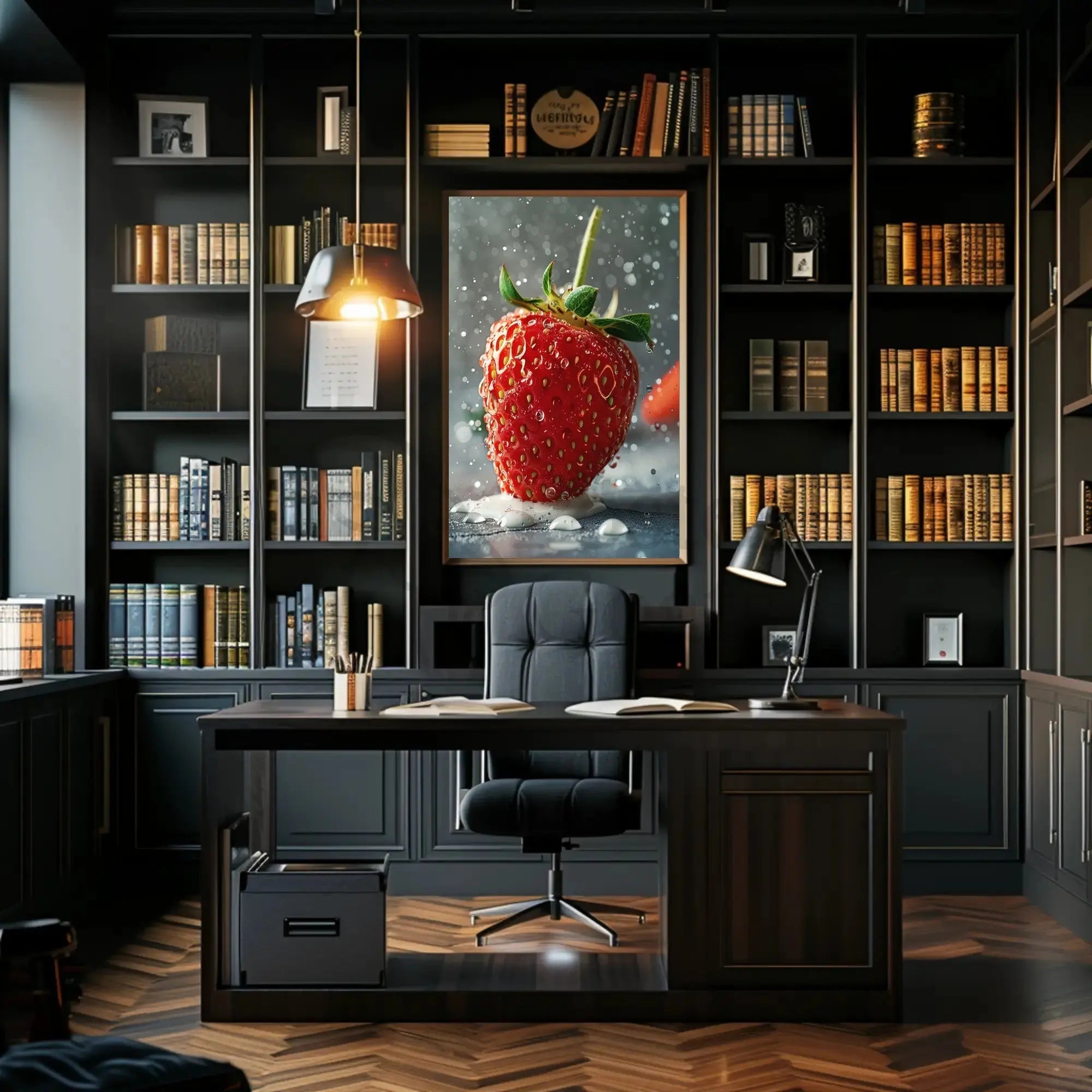 Strawberry Freshness Hyper-Realistic Art Print Poster PosterGoat