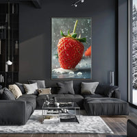 Strawberry Freshness Hyper-Realistic Art Print Poster PosterGoat