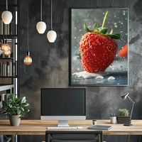 Strawberry Freshness Hyper-Realistic Art Print Poster PosterGoat