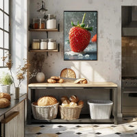 Strawberry Freshness Hyper-Realistic Art Print Poster PosterGoat