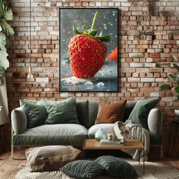 Strawberry Freshness Hyper-Realistic Art Print Poster PosterGoat