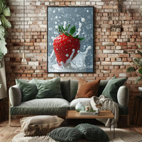 Strawberry Splash Energy Art Print PosterGoat