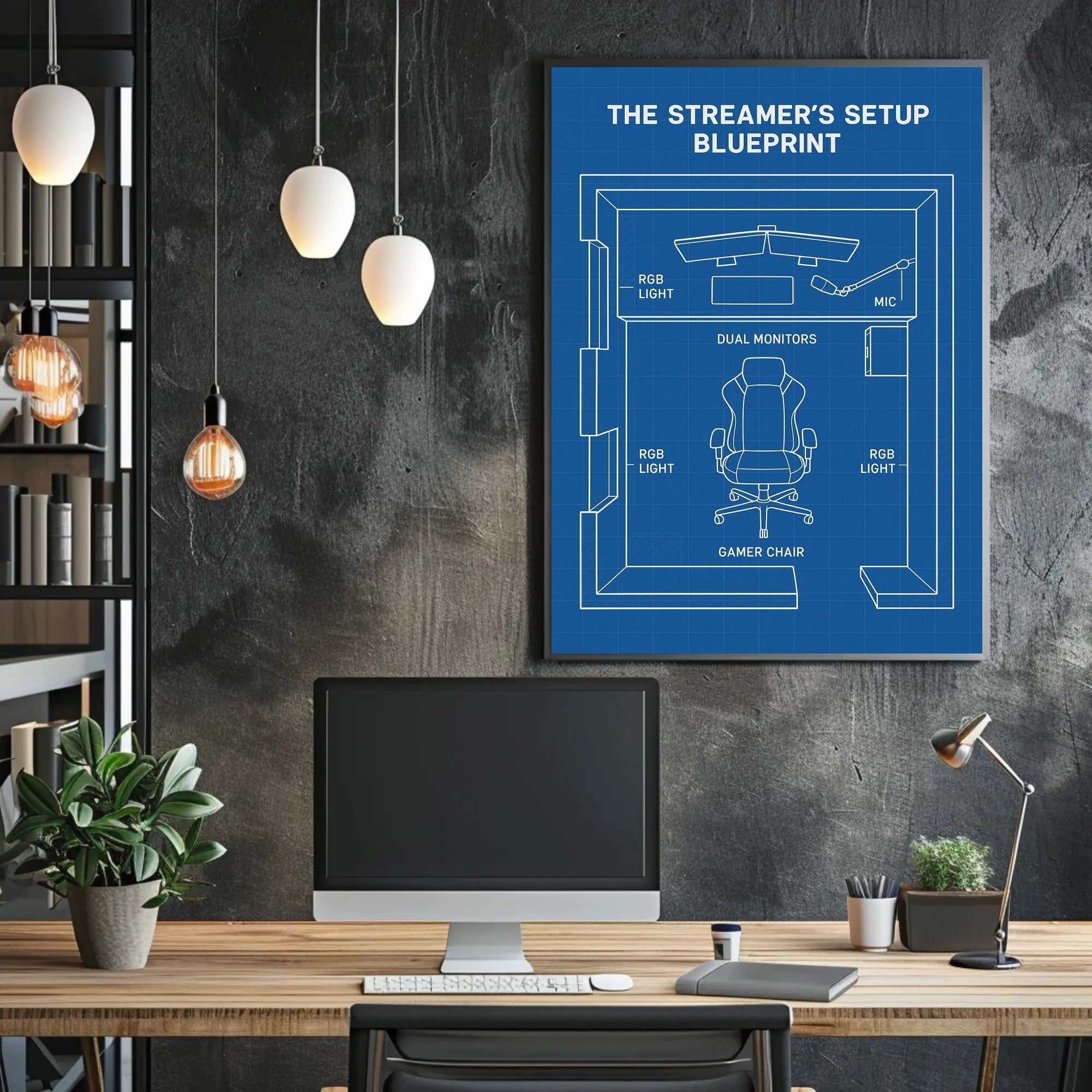 Streamer Setup Blueprint: Ideal Gaming Room Poster PosterGoat