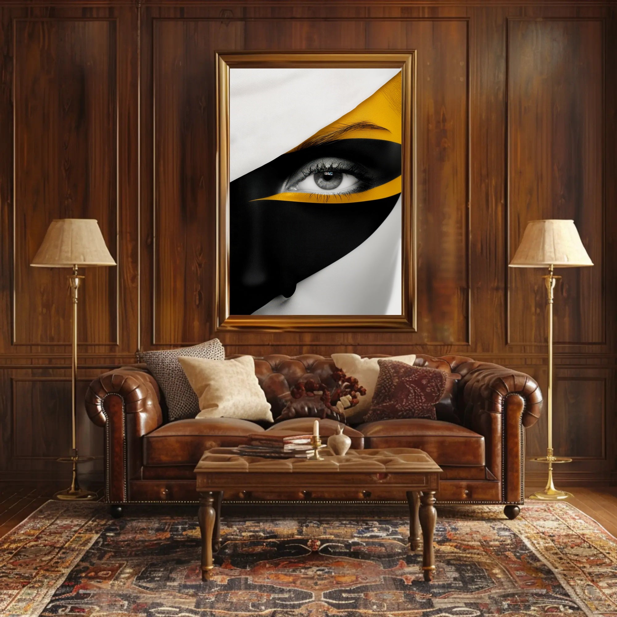 Striking Abstract Eye Close-Up Art Poster PosterGoat