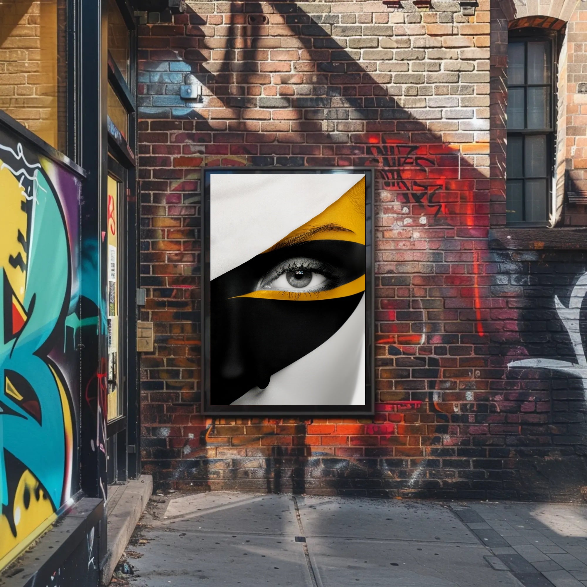 Striking Abstract Eye Close-Up Art Poster PosterGoat