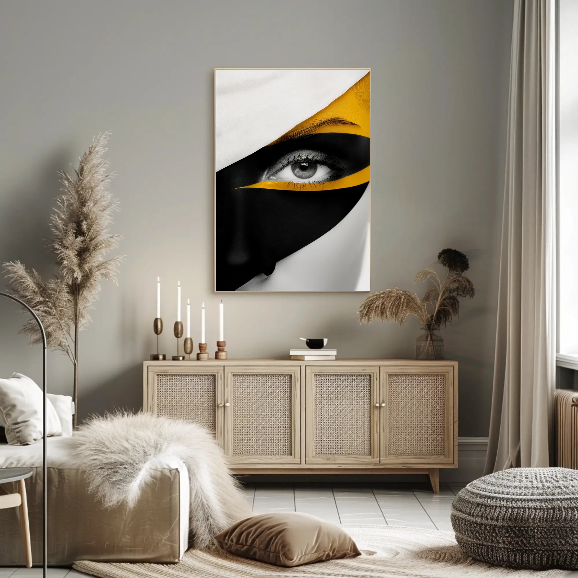 Striking Abstract Eye Close-Up Art Poster PosterGoat