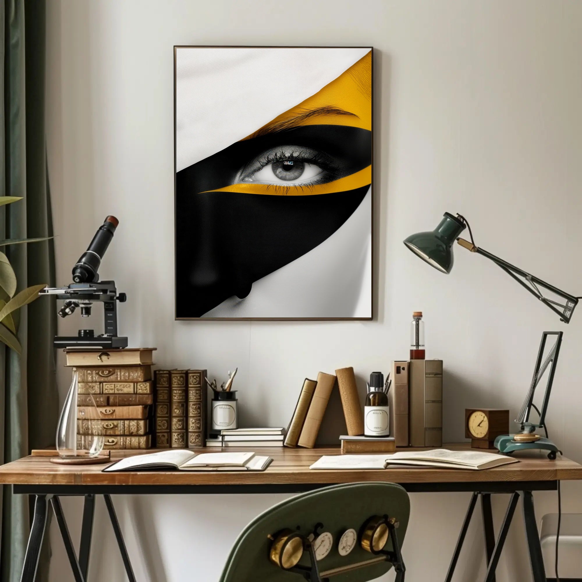 Striking Abstract Eye Close-Up Art Poster PosterGoat