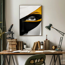 Striking Abstract Eye Close-Up Art Poster PosterGoat
