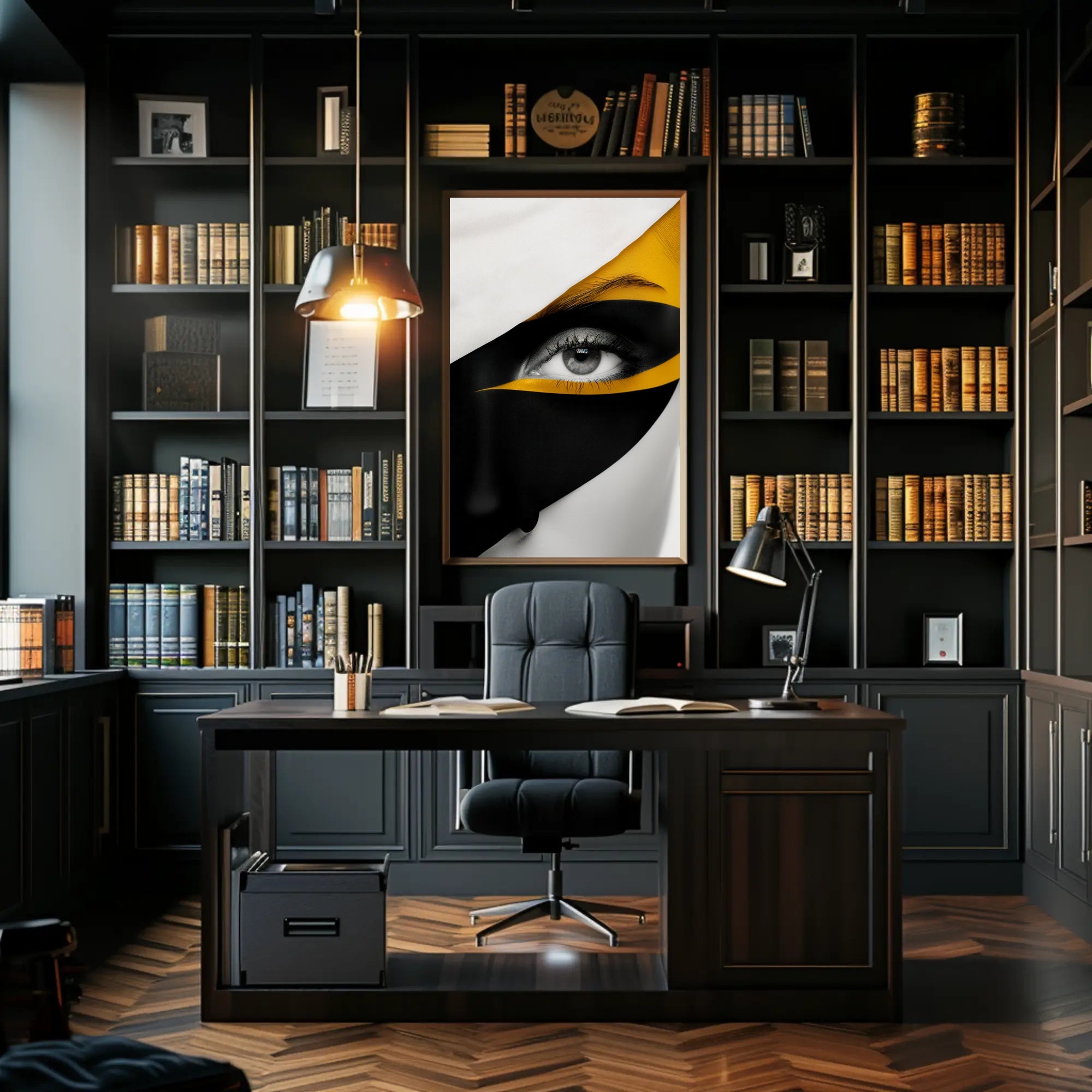 Striking Abstract Eye Close-Up Art Poster PosterGoat