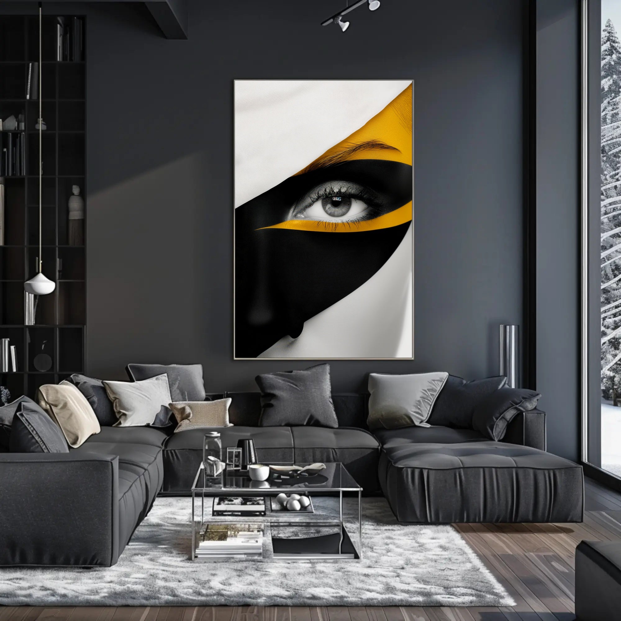Striking Abstract Eye Close-Up Art Poster PosterGoat