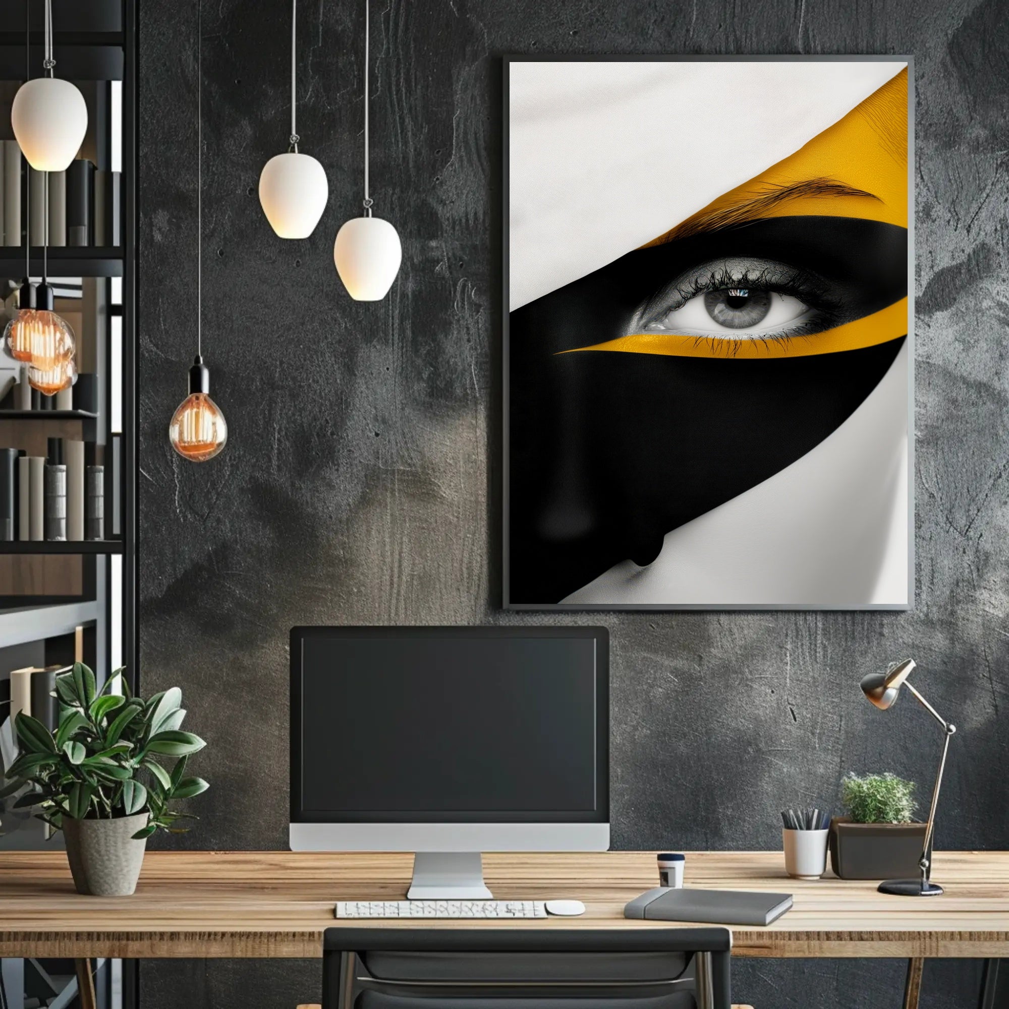 Striking Abstract Eye Close-Up Art Poster PosterGoat