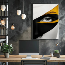 Striking Abstract Eye Close-Up Art Poster PosterGoat