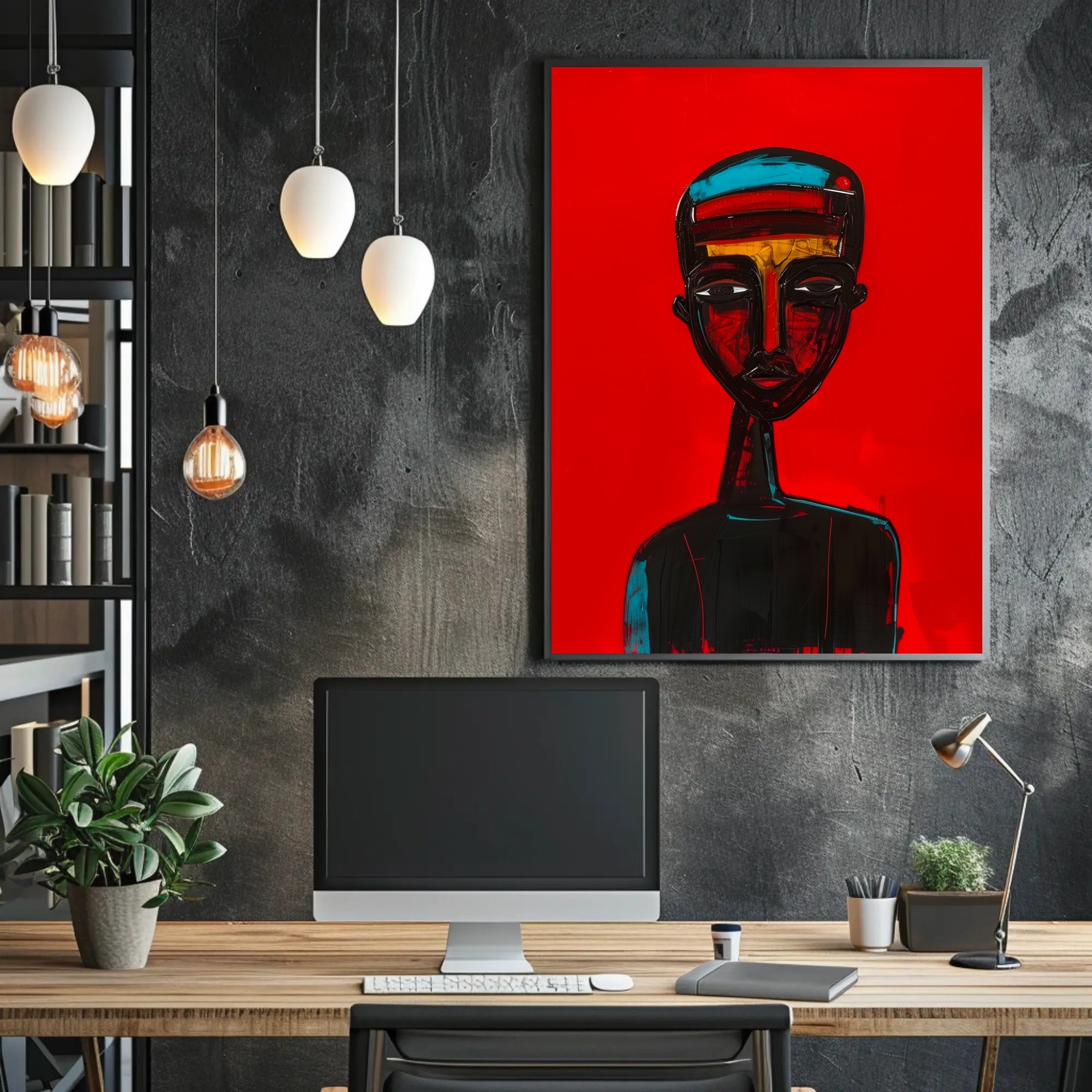 Striking Abstract Portrait Art Poster - Abstract or Artistic Poster PosterGoat