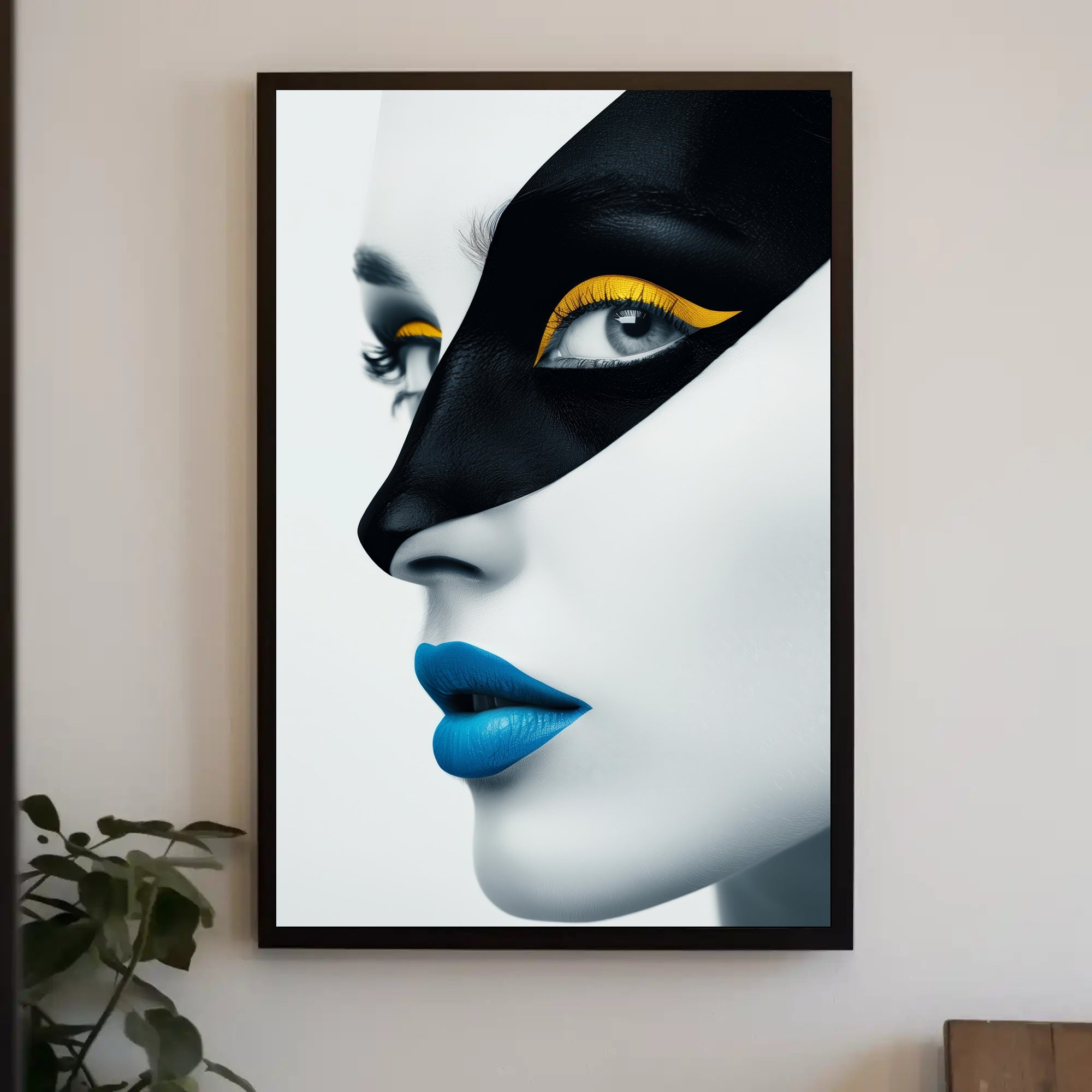 Striking Avant-Garde Portrait in Artistic Poster PosterGoat