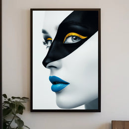 Striking Avant-Garde Portrait in Artistic Poster PosterGoat