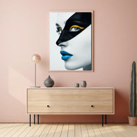 Striking Avant-Garde Portrait in Artistic Poster PosterGoat