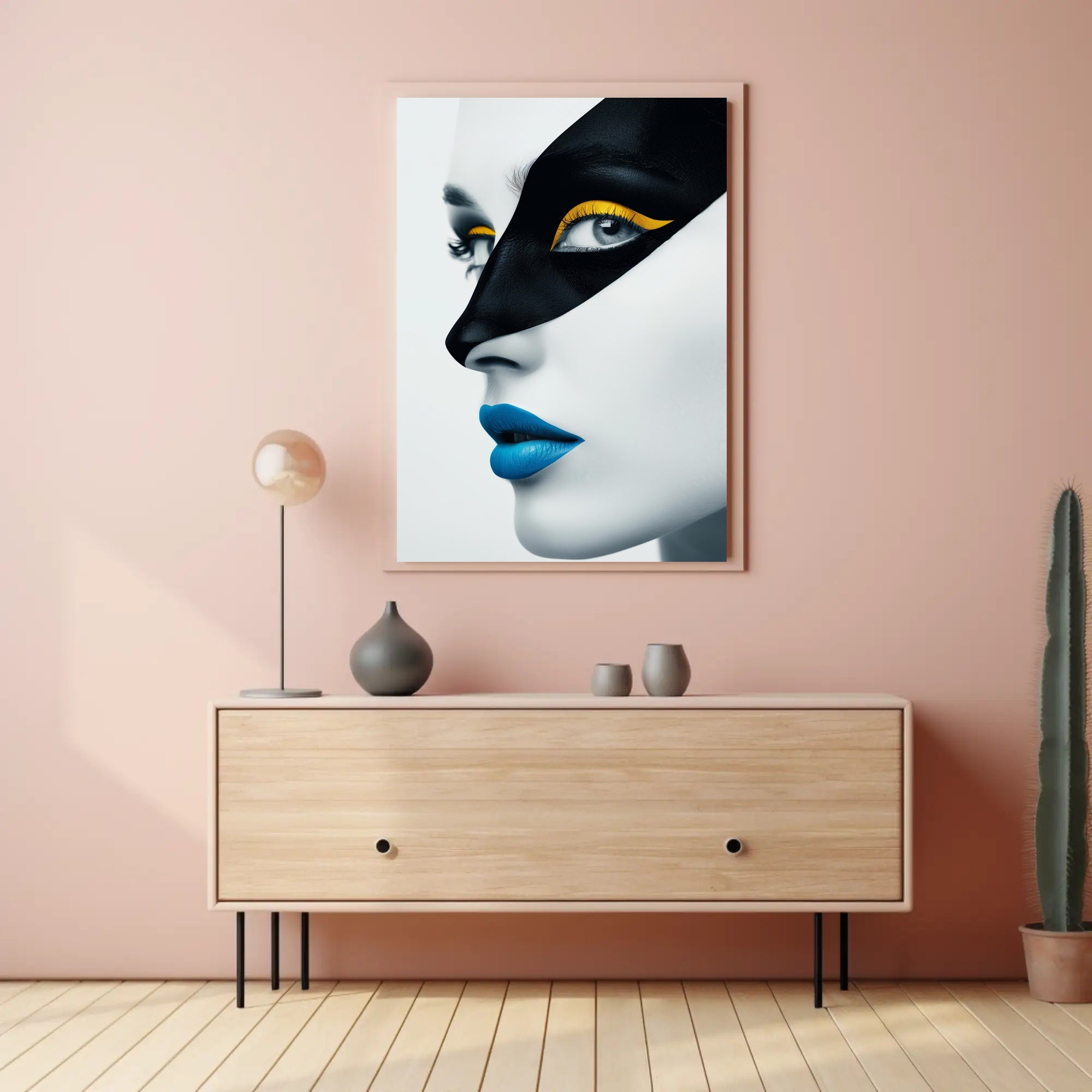 Striking Avant-Garde Portrait in Artistic Poster PosterGoat