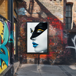 Striking Avant-Garde Portrait in Artistic Poster PosterGoat