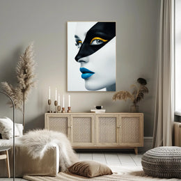 Striking Avant-Garde Portrait in Artistic Poster PosterGoat